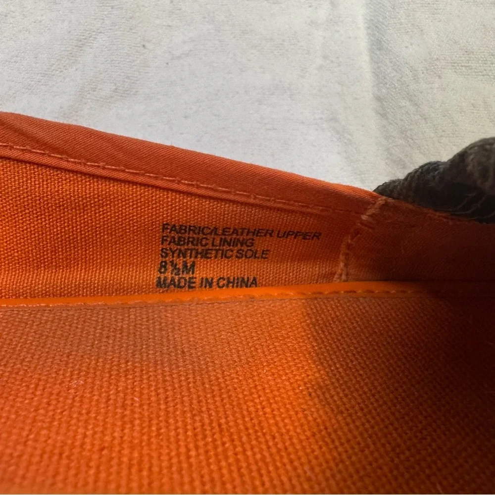 Tory Burch Reva Camouflage and Orange Loafers - Picture 7 of 14